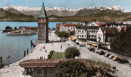 CARTOLINA  C9 LINDAU (BODENSEE),BAYERN,GERMANIA-HAFENPARTIE UND SCHEIZER ALPEN-NON VIAGGIATA (1959) - Lindau A. Bodensee