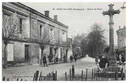 PORT-SAINTE-FOY.(DORDOGNE).ROUTE DU FLEIX.(CARTE PAS COURANTE ANIMEE) - Other & Unclassified