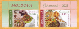 2023  Moldova  „Christmas. Traditional Food.” Christmas, New Year's Eve. 2v Mint - Christianisme