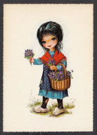 092247/ Fillette Vendant Des Violettes - Kinder-Zeichnungen