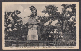 100610/ VILLEFRANCHE-DE-LAURAGAIS, Le Monument Aux Morts De La Grande Guerre - Otros & Sin Clasificación