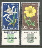 ISRAEL 1960 , Mint Stamps MNH (**) Set Flowers  - Ongebruikt (met Tabs)