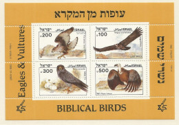 ISRAEL 1985 Mint Block MNH(**) Original Gum - Birds - Blocs-feuillets