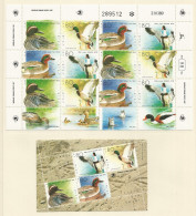 ISRAEL 1989 Mint Block & S/S Sheet MNH(**) - Birds  - Hojas Y Bloques