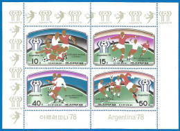 KOREA 1977 Mint MNH Mini Sheet Soccer Football - Corea Del Norte