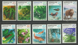 KOREA South Mint Stamps MNH (**), Flora And Fauna, 5 Sets  - Korea, South