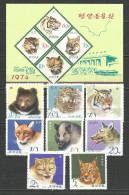 Korea 1974 Used Stamps Set + Block  Animals - Corée Du Nord