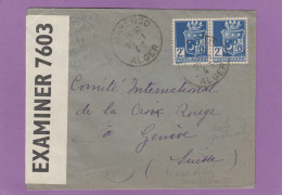 LETTRE DE MARENGO POUR GENEVE,OUVERTE PAR LA CENSURE US. - Covers & Documents