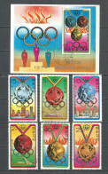 Korea 1976 Used Stamps Set+block Sport - Corea Del Norte