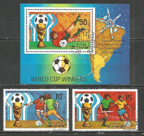 Korea 1978 Used Stamps Set + Block Football Soccer - Corea Del Norte