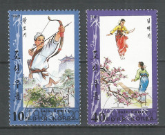 Korea 1983 Used Stamps Mi# 2395-2396 Painting - Corea Del Norte