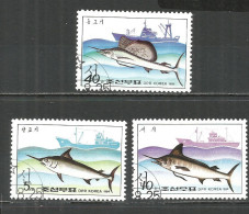 Korea 1984  Used Stamps  Set Fish - Corea Del Nord