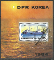 Korea 1984 Used Block  Ship - Corea Del Nord