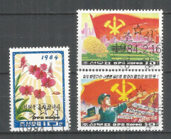 Korea 1984 Used Stamps Mi# 2442-2444 - Korea, North