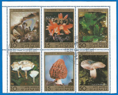 Korea 1986 Used S/S Block Mushrooms - Corée Du Nord