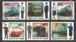 Korea 1987 Used Stamps  Trains - Korea, North