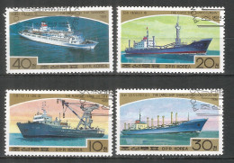 Korea 1988 Used Stamps Mi# 2944-2947 Ships - Corée Du Nord
