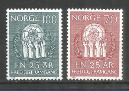 NORWAY 1970 Mint MNH(**) Mi.# 611-12 - Neufs