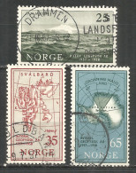 Norway 1957 Used Stamps  Map - Gebraucht