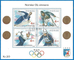 Norway 1991 Used Block Sport - Blocks & Kleinbögen