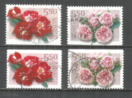 Norway 2001 Used Stamps Mi.# 1392-93 Flowers - Oblitérés