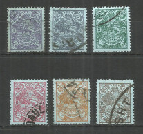 PERSIA 1907 Used Stamps 6v Mi# 233-38 - Iran