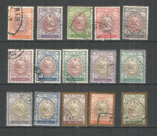 PERSIA 1909 Used Stamps  Mi# 288-302 - Irán