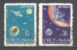 Vietnam 1966 Used Stamps  Mi 448-49  Space - Viêt-Nam