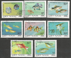 Vietnam 1981 Used Stamps  Mi ​​1145-52 Fish - Viêt-Nam