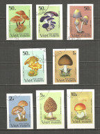 Vietnam 1983 Year Used Stamps  Mi 1371-78 U Imperf.  Mushrooms  - Vietnam