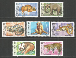 Vietnam 1984 Used Stamps Mi. 1410-16 Animals - Vietnam