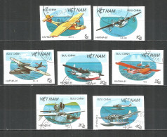 Vietnam 1987 Used Stamps  Mi. 1860-66  U Imperf. Aviation - Viêt-Nam