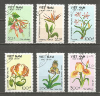 Vietnam 1989 , Used Stamps ,  Mi. ​​2088-93 Flowers - Vietnam