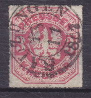 Preussen 1867 Mi. 24, 3 Kr. Preussischer Adler Deluxe SALZUNGEN 1867 Cancel !! (2 Scans) - Used