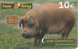 TARJETA DE ESPAÑA DE UN CERDO DOMESTICO (PIG) - Emisiones Básicas