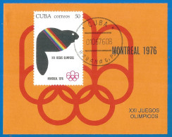 Caribbean 1976 Year , Used Block Sport - Blocks & Kleinbögen