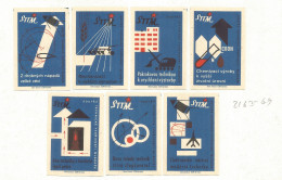 Czechoslovakia 7 Old Matchbox Labels - Matchbox Labels