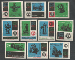 Czechoslovakia 10 Old Matchbox Labels - Boites D'allumettes - Etiquettes