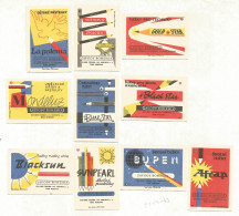 Czechoslovakia 10 Old Matchbox Labels - Boites D'allumettes - Etiquettes