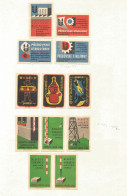 Czechoslovakia 12 Old Matchbox Labels - Cajas De Cerillas - Etiquetas