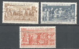 Czechoslovakia 1954 Year Used  Stamps Set - Gebraucht