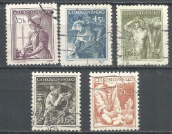 Czechoslovakia 1954 Year Used Stamps Set - Gebraucht
