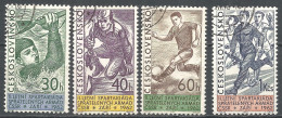 Czechoslovakia 1962 Year Used  Stamps Set Soccer Football - Gebraucht