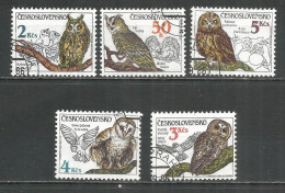 Czechoslovakia 1986 Year Used  Stamps Set Owl - Gebruikt