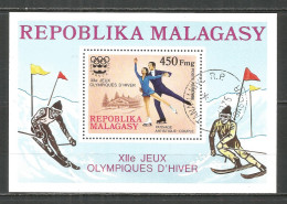 Malagasy Madagascar 1975 Year , Block Used - Sport - Madagascar (1960-...)