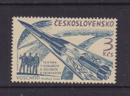 CZECHOSLOVAKIA  - 1964 Three Manned Space Flight 3k Never Hinged Mint - Blokken & Velletjes