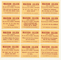 Belgium 12 Old Matchbox Labels - Luciferdozen - Etiketten