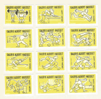 Belgium 12 Old Matchbox Labels Sport - Matchbox Labels