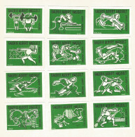 Belgium 12 Old Matchbox Labels Sport - Scatole Di Fiammiferi - Etichette