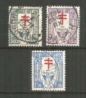 Belgium 1925 Year, Used Stamps (o),Mi. 204-206 Red Cross - Gebruikt